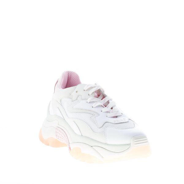ASH donna sneaker Addict in nabuk, nappa e tessuto BIANCO più rosa - immagine 2