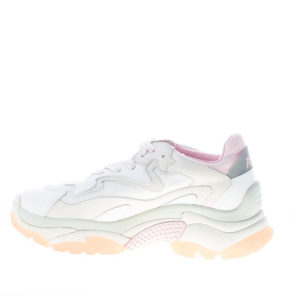 ASH donna sneaker Addict in nabuk, nappa e tessuto BIANCO più rosa - immagine 5