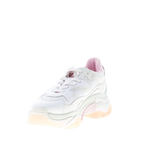 ASH donna sneaker Addict in nabuk, nappa e tessuto BIANCO più rosa - immagine 6
