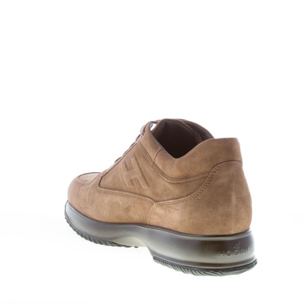 HOGAN uomo Interactive sneaker in camoscio FANGO CHIARO H rilievo - immagine 4