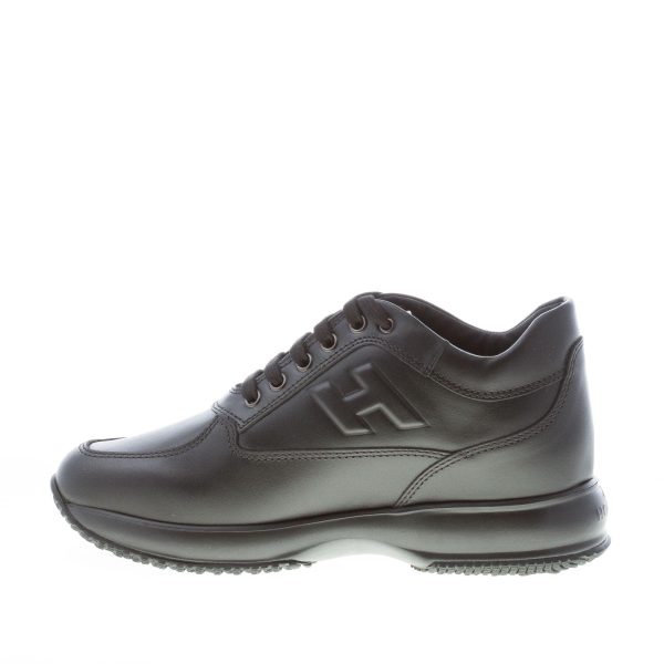 HOGAN uomo Interactive sneaker in pelle NERO H rilievo - immagine 5
