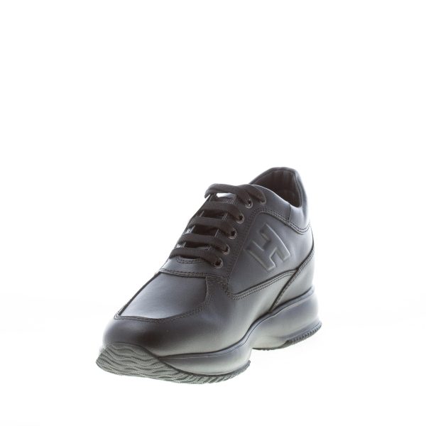 HOGAN uomo Interactive sneaker in pelle NERO H rilievo - immagine 6