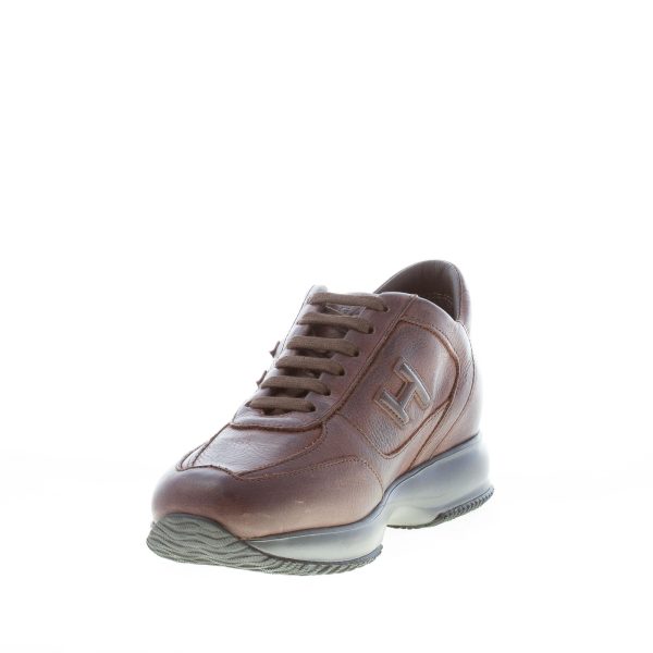 HOGAN uomo Interactive sneaker in pelle anticata TABACCO - immagine 6