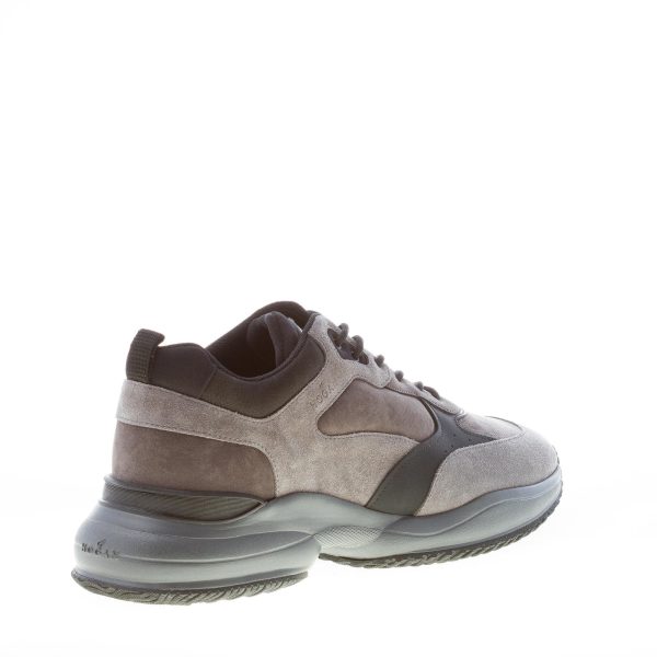 HOGAN uomo Interaction sneaker in camoscio e nabuk GRIGIO più nero - immagine 3