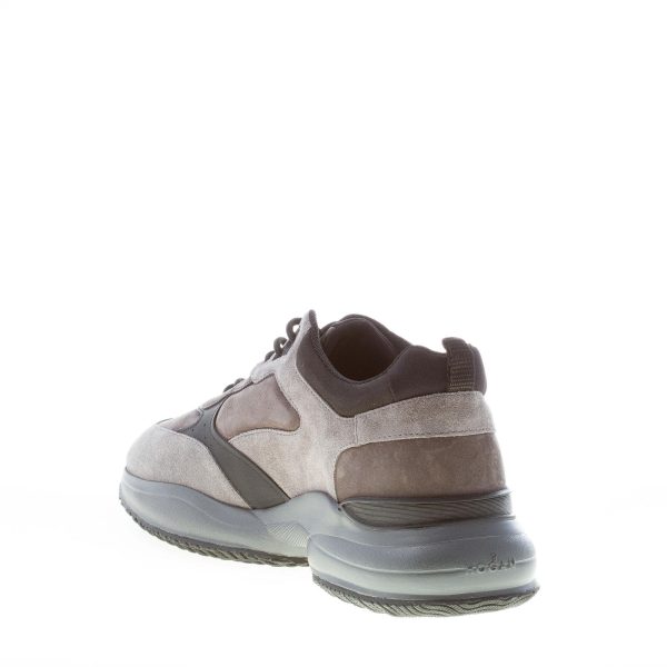 HOGAN uomo Interaction sneaker in camoscio e nabuk GRIGIO più nero - immagine 4