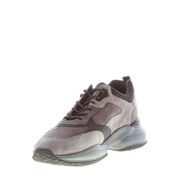 HOGAN uomo Interaction sneaker in camoscio e nabuk GRIGIO più nero - immagine 6