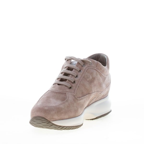 HOGAN donna Interactive sneaker in camoscio beige scuro PALUDE - immagine 6