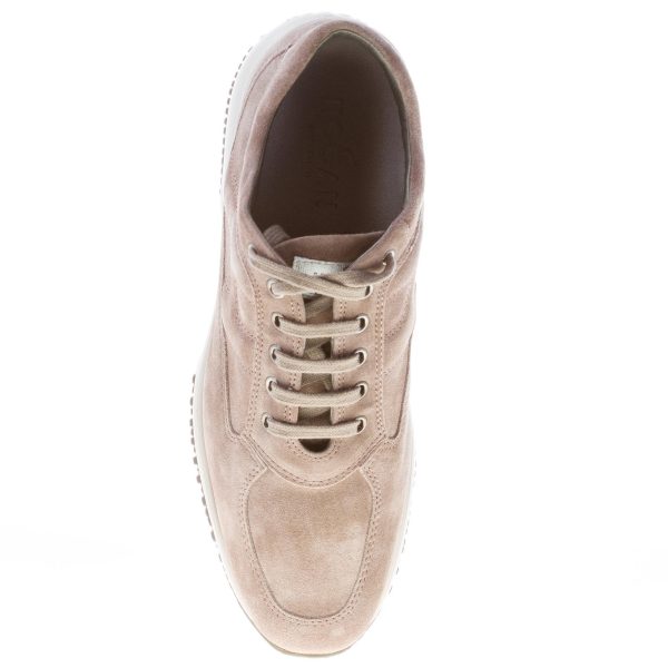 HOGAN donna Interactive sneaker in camoscio beige scuro PALUDE - immagine 7