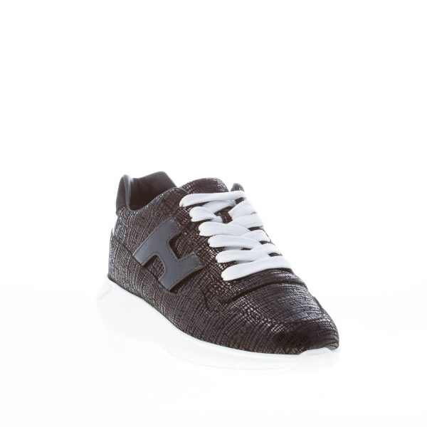 HOGAN donna Interactive Cube sneaker in camoscio texturizzato NERO - immagine 2