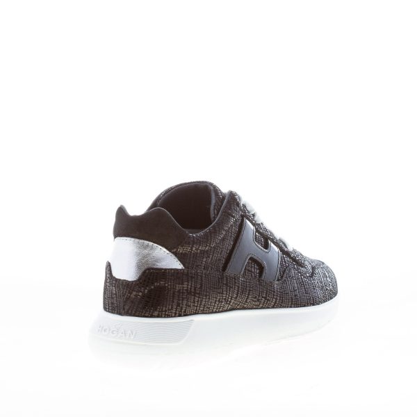 HOGAN donna Interactive Cube sneaker in camoscio texturizzato NERO - immagine 3