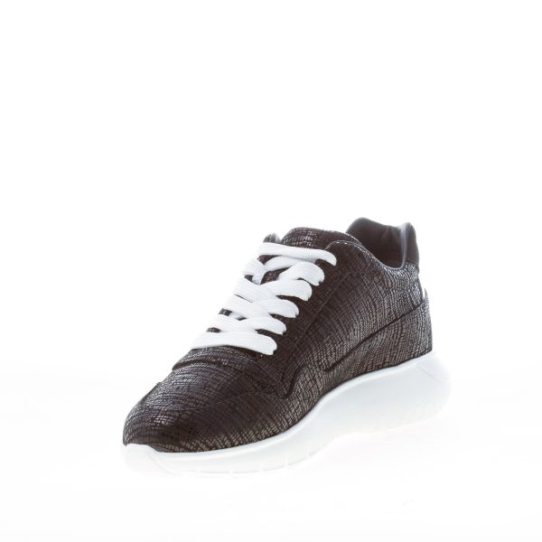HOGAN donna Interactive Cube sneaker in camoscio texturizzato NERO - immagine 6