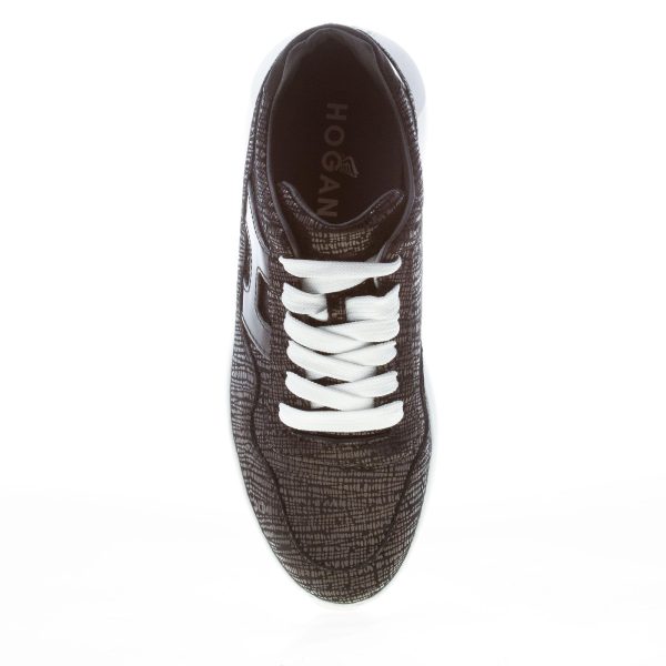 HOGAN donna Interactive Cube sneaker in camoscio texturizzato NERO - immagine 7