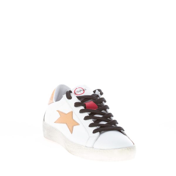 ISHIKAWA donna sneaker LOW 1915 in pelle BIANCO più oro - immagine 2