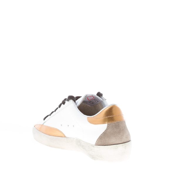 ISHIKAWA donna sneaker LOW 1915 in pelle BIANCO più oro - immagine 4