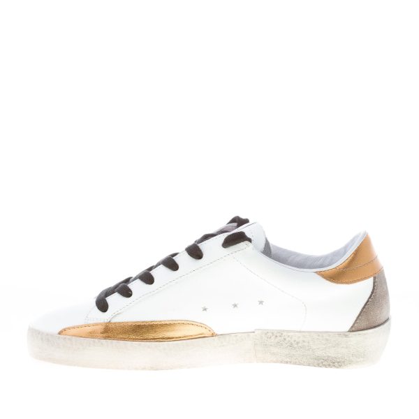 ISHIKAWA donna sneaker LOW 1915 in pelle BIANCO più oro - immagine 5