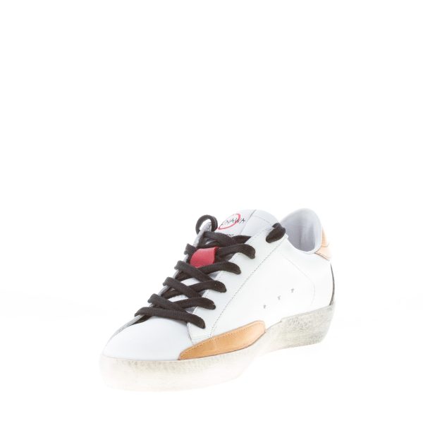 ISHIKAWA donna sneaker LOW 1915 in pelle BIANCO più oro - immagine 6