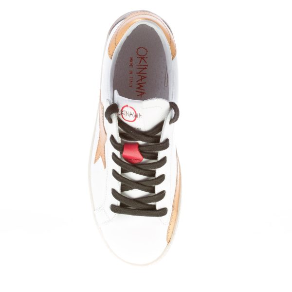 ISHIKAWA donna sneaker LOW 1915 in pelle BIANCO più oro - immagine 7