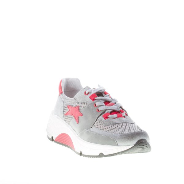 ISHIKAWA uomo sneaker Olimpic 1835 in camoscio e tessuto GRIGIO più rosso - immagine 2