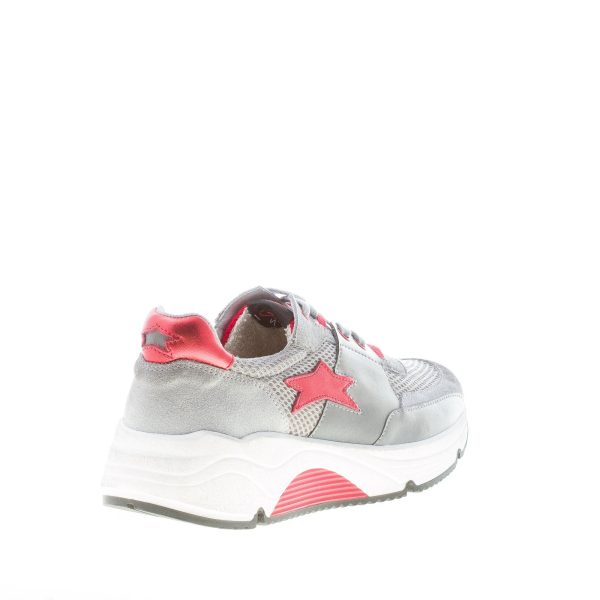 ISHIKAWA uomo sneaker Olimpic 1835 in camoscio e tessuto GRIGIO più rosso - immagine 3