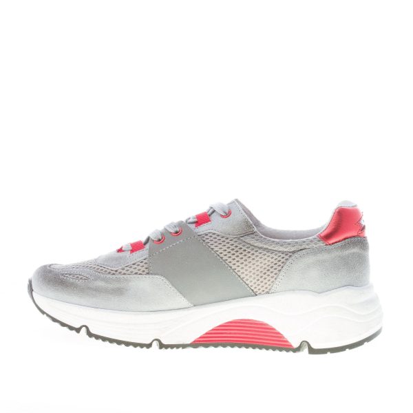 ISHIKAWA uomo sneaker Olimpic 1835 in camoscio e tessuto GRIGIO più rosso - immagine 5