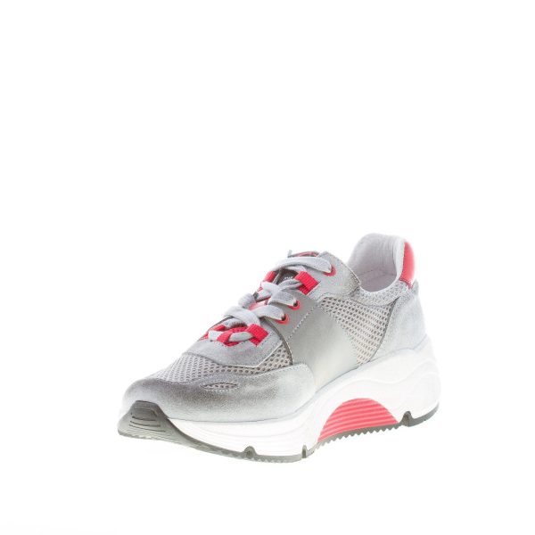 ISHIKAWA uomo sneaker Olimpic 1835 in camoscio e tessuto GRIGIO più rosso - immagine 6