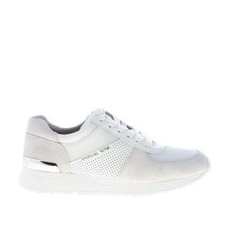 MICHAEL KORS donna sneaker Allie Trainer in camoscio e tessuto BIANCO