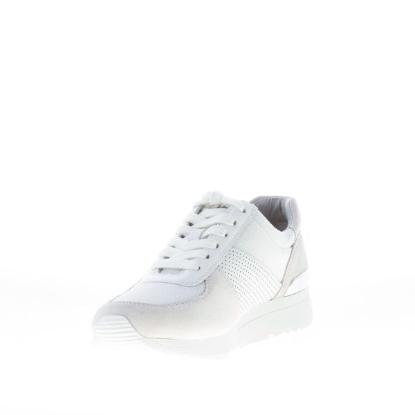 MICHAEL KORS donna sneaker Allie Trainer in camoscio e tessuto BIANCO - immagine 6