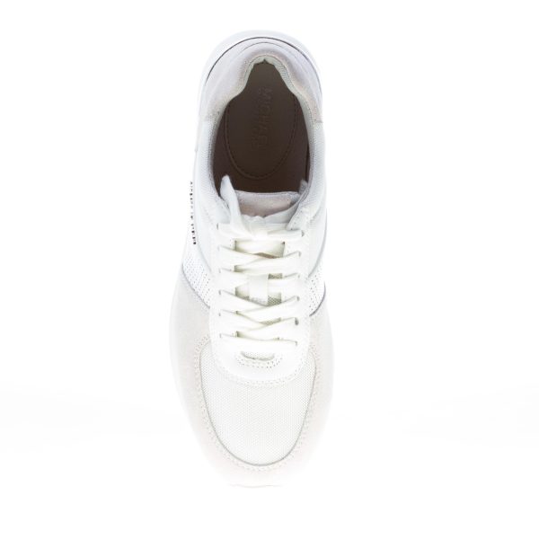 MICHAEL KORS donna sneaker Allie Trainer in camoscio e tessuto BIANCO - immagine 7