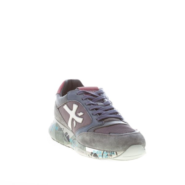 PREMIATA uomo sneaker Zac-Zac 4070 in camoscio e tessuto GRIGIO più blu - immagine 2