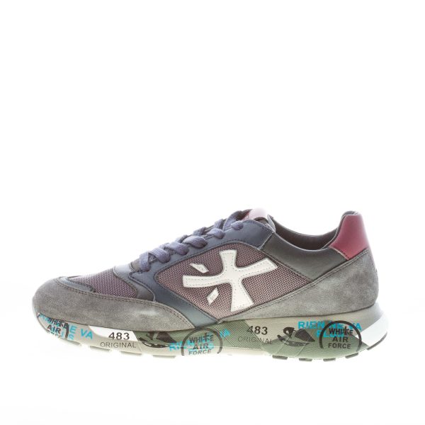 PREMIATA uomo sneaker Zac-Zac 4070 in camoscio e tessuto GRIGIO più blu - immagine 5