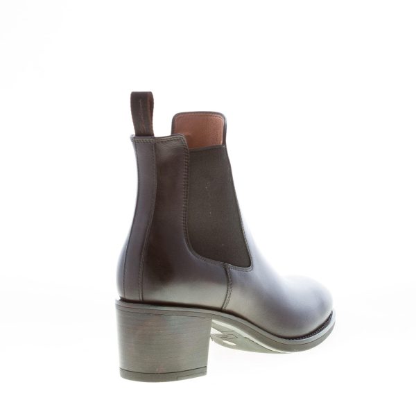 SANTONI donna elegante stivaletto elasticizzato in pelle NERO. Tacco 5,5 cm - immagine 3