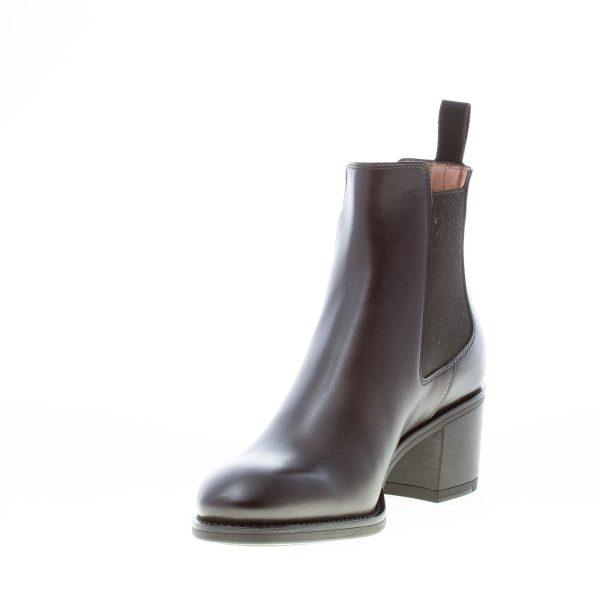SANTONI donna elegante stivaletto elasticizzato in pelle NERO. Tacco 5,5 cm - immagine 6