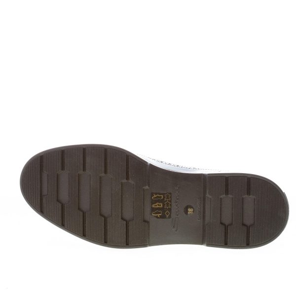 SANTONI donna scarpa derby in pelle NERO con coda di rondine. Suola in gomma - immagine 8