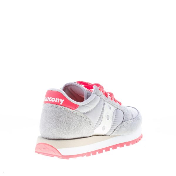 SAUCONY donna sneaker Jazz Original in nylon e camoscio GRIGIO più arancione e bianco - immagine 3