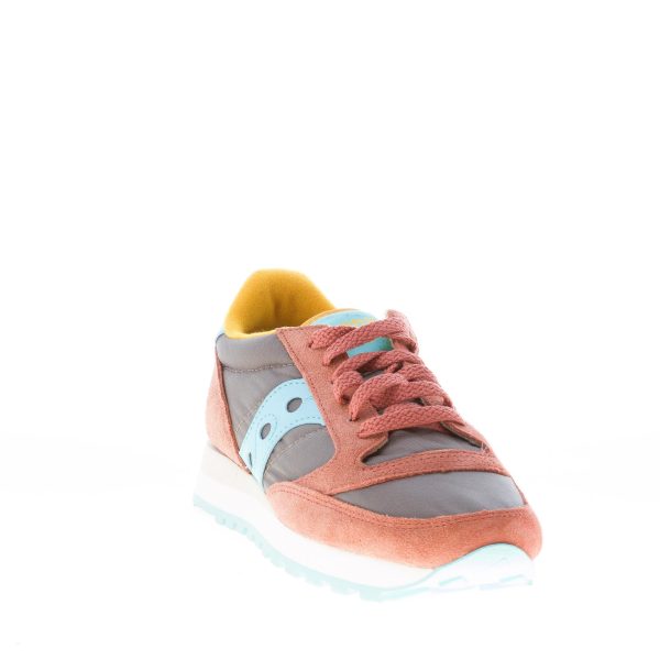 SAUCONY donna sneaker Jazz Original in nylon e camoscio GRIGIO e SALMONE più blu - immagine 2
