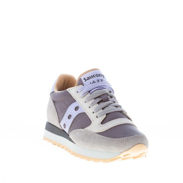 SAUCONY donna sneaker Jazz Original in nylon e camoscio GRIGIO più lilla - immagine 2