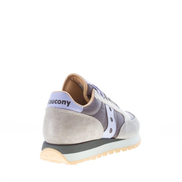 SAUCONY donna sneaker Jazz Original in nylon e camoscio GRIGIO più lilla - immagine 3