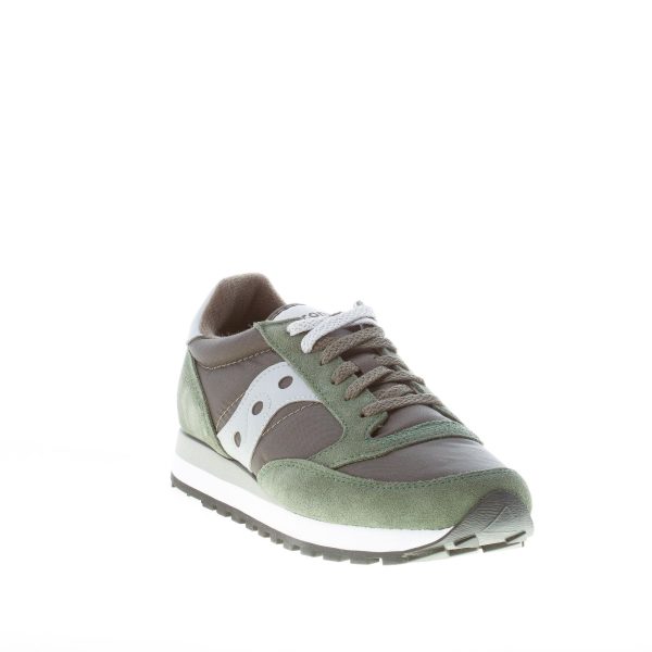 SAUCONY uomo sneaker Jazz Original in nylon e camoscio VERDE più grigio - immagine 2