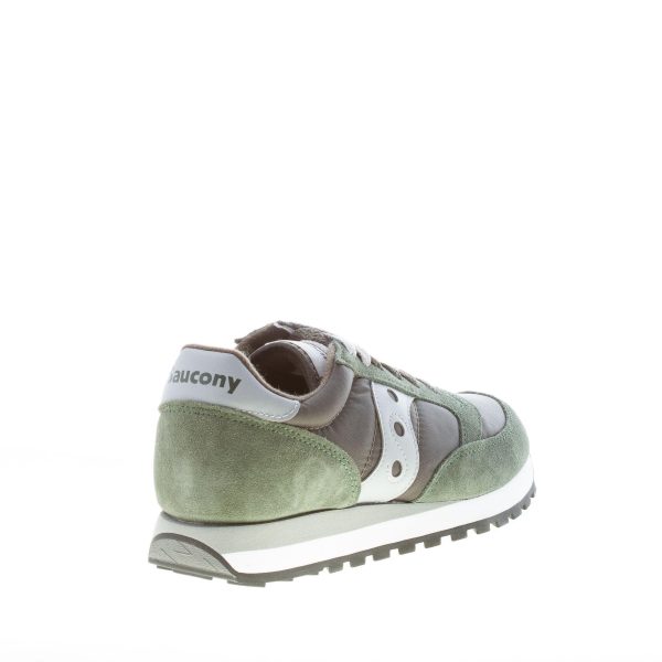 SAUCONY uomo sneaker Jazz Original in nylon e camoscio VERDE più grigio - immagine 3