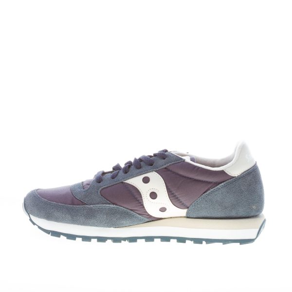 SAUCONY uomo sneaker Jazz Original in nylon e camoscio BLU NAVY più OFF-WHITE - immagine 5