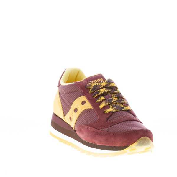 SAUCONY donna sneaker Jazz Triple in camoscio e tessuto tecnico MARRONE più oro - immagine 2