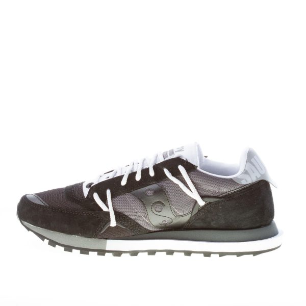 SAUCONY unisex sneaker Jazz DST in camoscio e tessuto NERO più argento - immagine 5