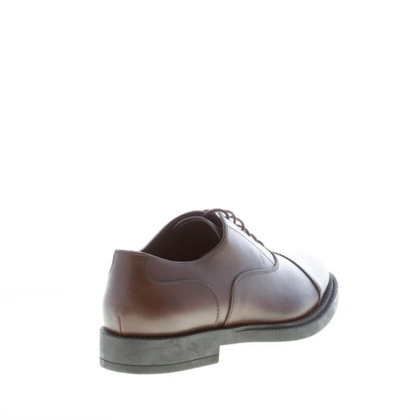 TOD'S uomo scarpa francesina in pelle liscia TESTA DI MORO. Suola gomma - immagine 3