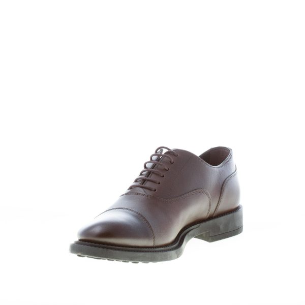 TOD'S uomo scarpa francesina in pelle liscia TESTA DI MORO. Suola gomma - immagine 6