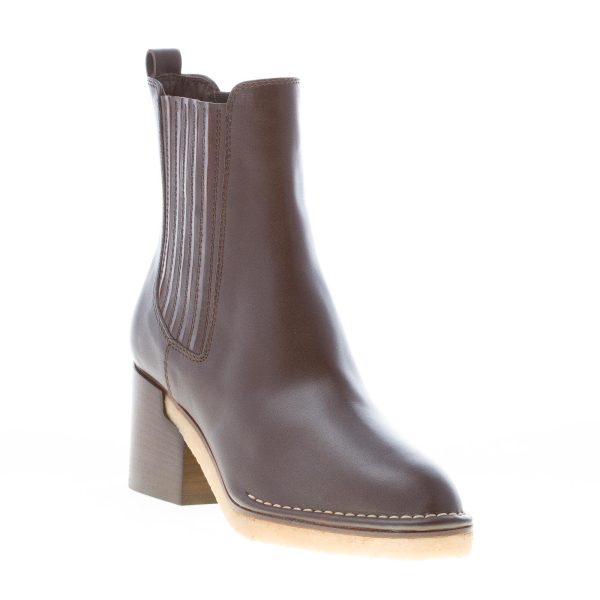 TOD'S donna tronchetto elasticizzato in pelle CIOCCOLATO con para. Tacco  6,5 cm - immagine 2