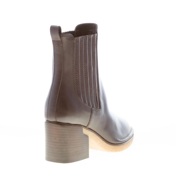 TOD'S donna tronchetto elasticizzato in pelle CIOCCOLATO con para. Tacco  6,5 cm - immagine 3