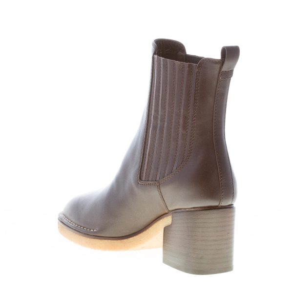 TOD'S donna tronchetto elasticizzato in pelle CIOCCOLATO con para. Tacco  6,5 cm - immagine 4