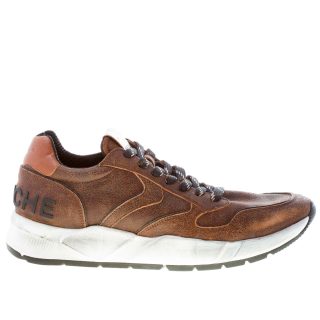 VOILE BLANCHE uomo sneaker ARPOLH in pelle MARRONE con effetto vintage