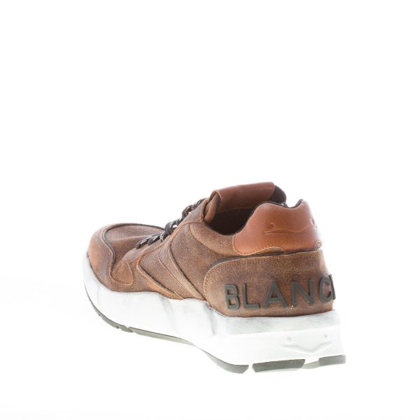VOILE BLANCHE uomo sneaker ARPOLH in pelle MARRONE con effetto vintage - immagine 4