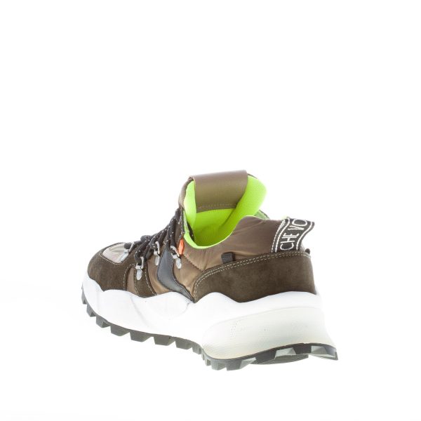 VOILE BLANCHE uomo sneaker Club10 in camoscio e tessuto nylon VERDE MILITARE - immagine 4